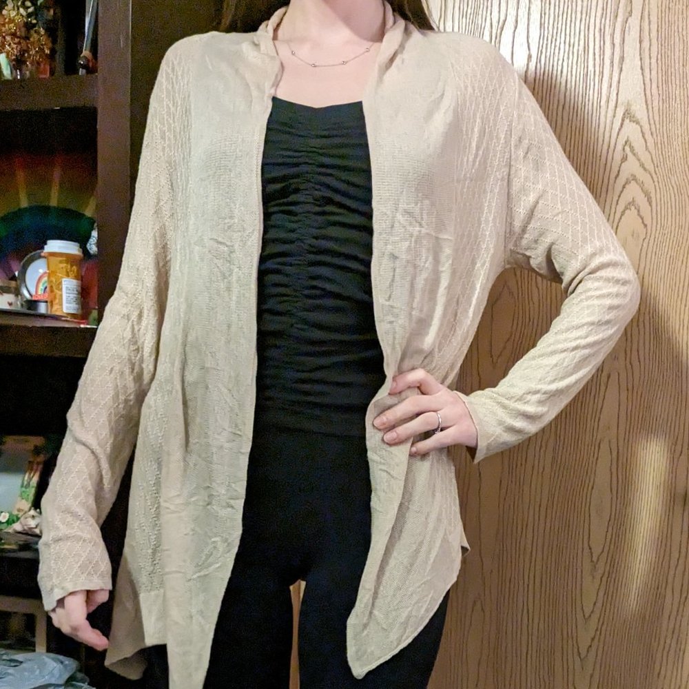 Tan/Gold Lightweight Cardigan
